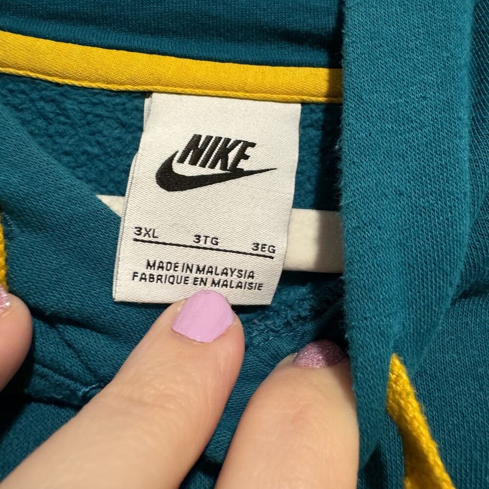 Nike Teal Multicolor Graphic Pullover Hoodie - Picture 6 of 9